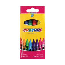 Набір дитячих воскових олівців "Crayons" 8496-6, 90 мм, 6 кольорів Bambi