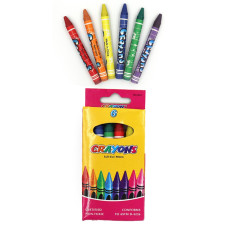 Набір дитячих воскових олівців "Crayons" 8496-6, 90 мм, 6 кольорів Bambi