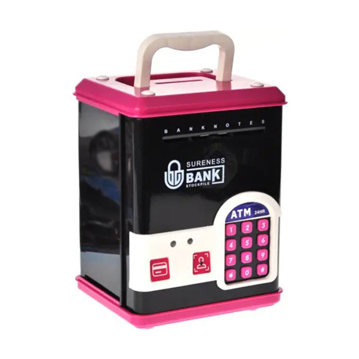 Дитяча скарбничка-сейф WF-3015H(Pink) музика, світло, пароль, імітація відбитка YG Toys