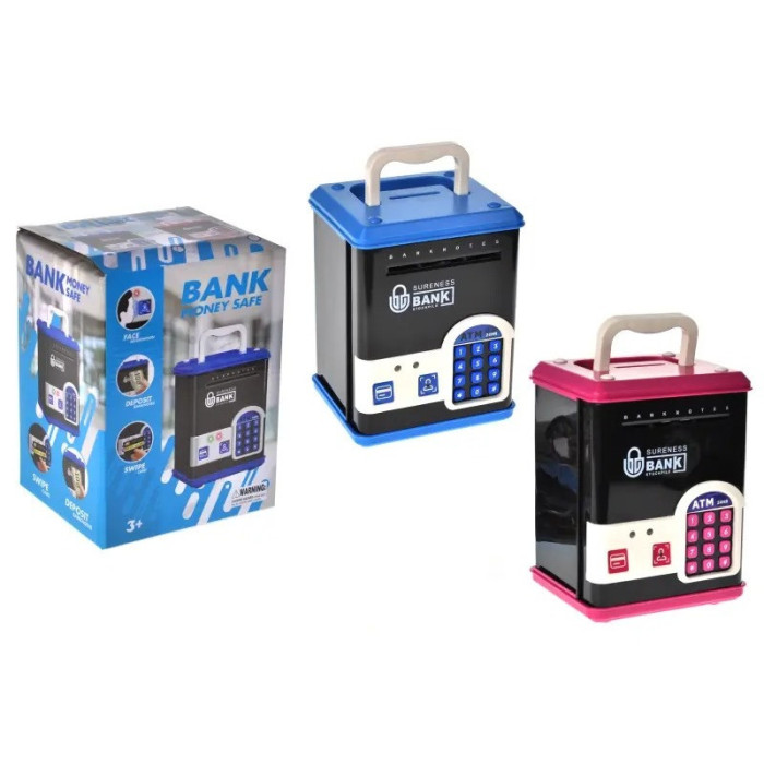 Дитяча скарбничка-сейф WF-3015H(Pink) музика, світло, пароль, імітація відбитка YG Toys