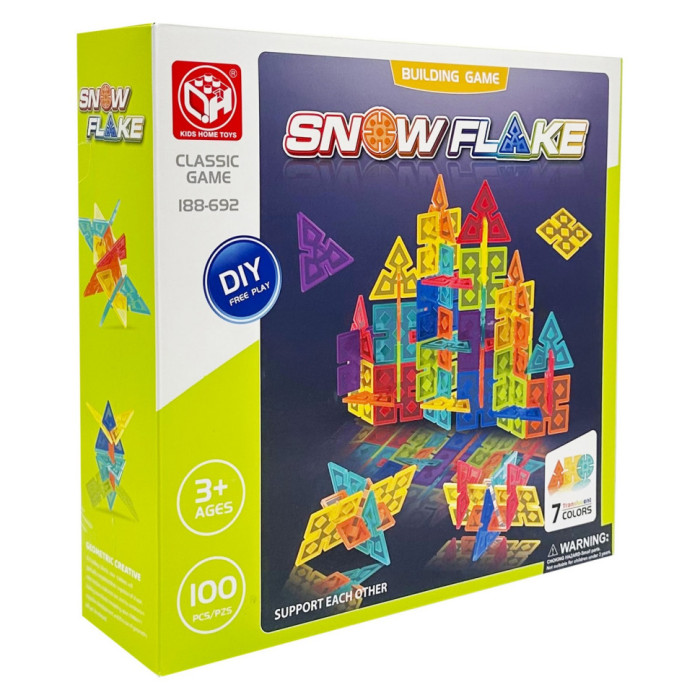 Дитячий набір конструктора "Snow Flake" 188-692, 100 деталей YG Toys