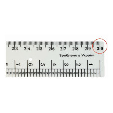 Лінійка Закрійника AS-0609, К-9050 колір білий, пластикова, 30 см Атлас