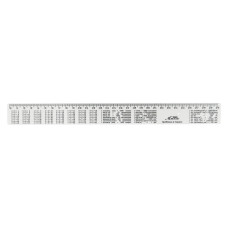 Лінійка з табличкою множення AS-0612, К-9052 білий, пластикова, 30 см Атлас