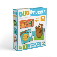 Дитячий пазл "ДУО-Хто що їсть" 300691, 24 елемента DoDo Toys