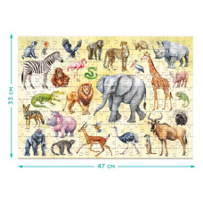 Дитячий пазл "Тварини Сафарі" 300637, 200 елементів DoDo Toys