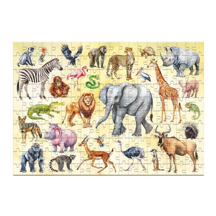 Дитячий пазл "Тварини Сафарі" 300637, 200 елементів DoDo Toys