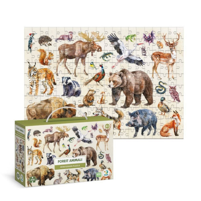 Дитячий пазл "Лісові тварини" 300638, 200 елементів DoDo Toys