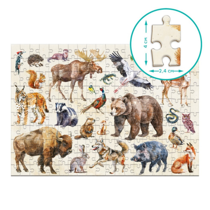 Дитячий пазл "Лісові тварини" 300638, 200 елементів DoDo Toys