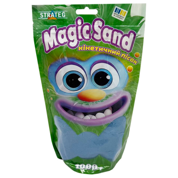 Креативна творчість "Кінетичний пісок Magic sand" 39404-3 блакитний 1 кг Strateg
