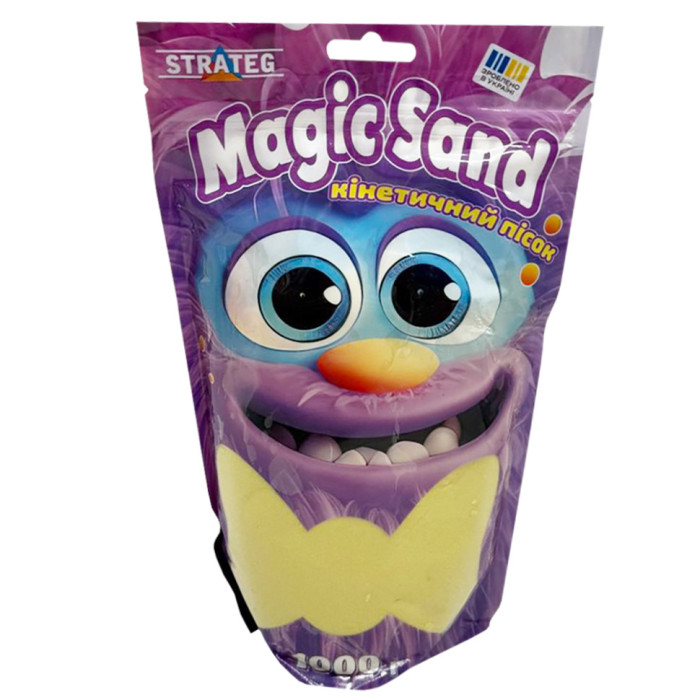 Креативна творчість "Кінетичний пісок Magic sand" 39404-5 жовтий 1 кг Strateg