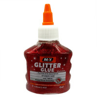Клей декоративний "Металік Glitter" DSCN4619(Red) 100 мл Bambi
