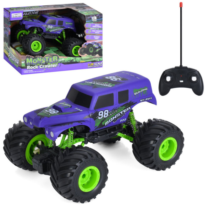 Джип на радіокеруванні "Monster" SL-334A надувні колеса, масштаб 1:20 Sulong Toys