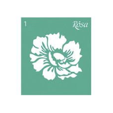 Багаторазовий трафарет 3625101 самоклеючий, №01, 9х10 см, серія "Квіти" Rosa