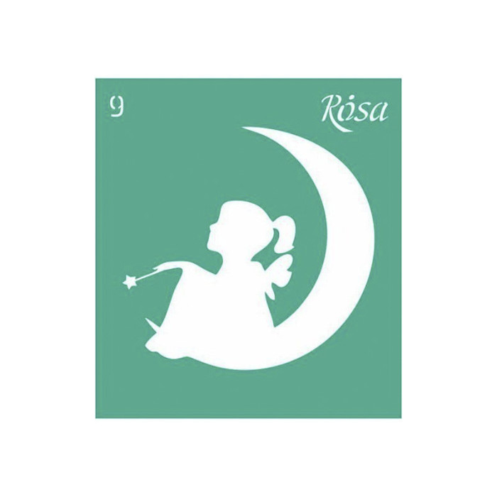 Багаторазовий трафарет 3625109 самоклеючий, №09, 9х10 см, серія "Love" Rosa