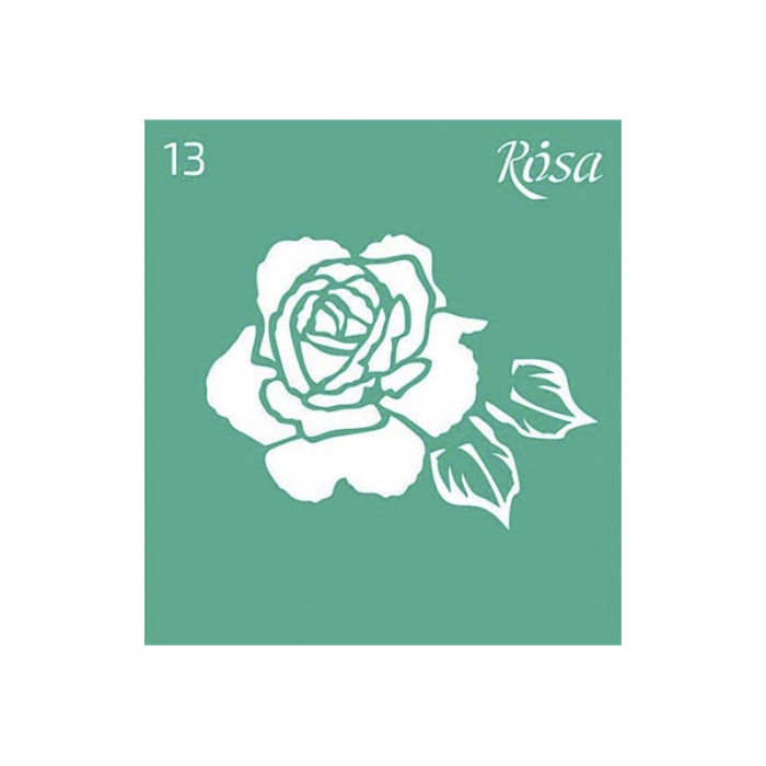 Багаторазовий трафарет 3625113 самоклеючий, №13, 9х10 см, серія "Квіти" Rosa
