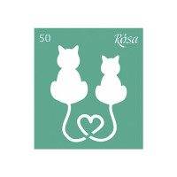 Багаторазовий трафарет 3625150 самоклеючий, №50, 9х10 см, серія "Love" Rosa