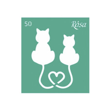 Багаторазовий трафарет 3625150 самоклеючий, №50, 9х10 см, серія "Love" Rosa