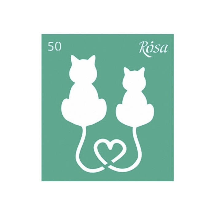 Багаторазовий трафарет 3625150 самоклеючий, №50, 9х10 см, серія "Love" Rosa