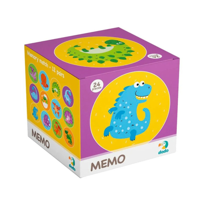 Дитяча настільна гра мемо "Динозаври" DoDo 300142, 24 фішки DoDo Toys