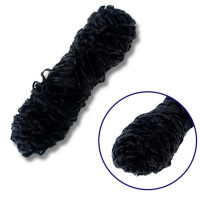 Пряжа плюшева синель PP116, 100 грам, 100% поліестер, чорний Brushme