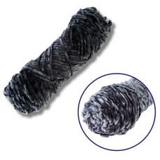 Пряжа плюшева синель PP115, 100 грам, 100% поліестер, темно-сірий Brushme