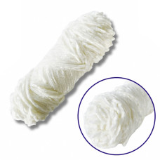 Пряжа плюшева синель PP101, 100 грам, 100% поліестер, молочно-білий Brushme