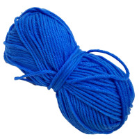 Пряжа фасована петляста NB113, 80% бавовни, 20% молочна клітковина, синій Brushme