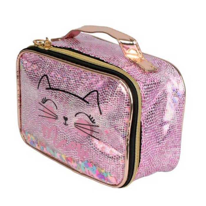 Дитяча косметичка з принтом "Кішка" T21398, 21x13x12 см Lukky
