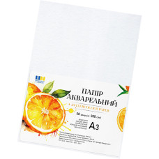 Папір для акварелі А3 772550, 200г/м2, 50 аркушів Leader