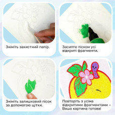 Дитячий набір для творчості Картина з піску Sand Art 12 в 1 КР-008 пісок у пляшках Alexes