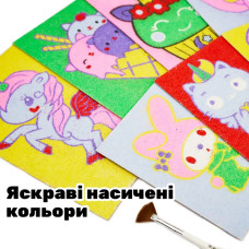 Дитячий набір для творчості Картина з піску Sand Art 12 в 1 КР-008 пісок у пляшках Alexes