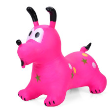 Дитяча іграшка-стрибун "Собачка" MS 4161(Pink) гума, до 20 кг Bambi