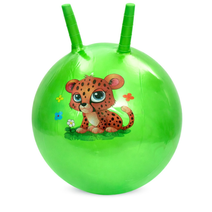 Дитячий м'яч для фітнесу Тваринка MS 4284(Green) з ріжками, 45 см, 320 г Bambi