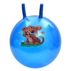 Дитячий м'яч для фітнесу Тваринка MS 4284(Blue) з ріжками, 45 см, 320 г Bambi