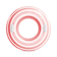 Дитяче надувне коло "Смугасті мрії" 59256(Pink-White) з ручками, 91 см Intex