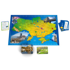 Настільна гра "Вгадай локацію: Україна" R098UA 72 картки, мапа України Rozum