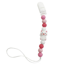 Силіконовий ланцюжок для пустушки "Котик" MGZ-0528-5 Mega Zayka