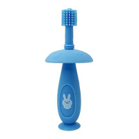 Силіконова зубна щітка Mumlove MGZ-0716(Blue) з обмежувачем Mega Zayka