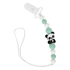 Ланцюжок для пустушки "Панда" MGZ-0509(Turquoise) силіконовий Mega Zayka