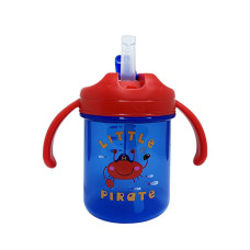 Дитячий поїльник з трубочкою "Little pirate" MGZ-0335 (Red) 280 мл Mega Zayka