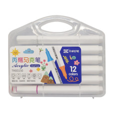 Набір акрилових маркерів Kiddy TK83150 plastic box, 12 кольорів Bambi