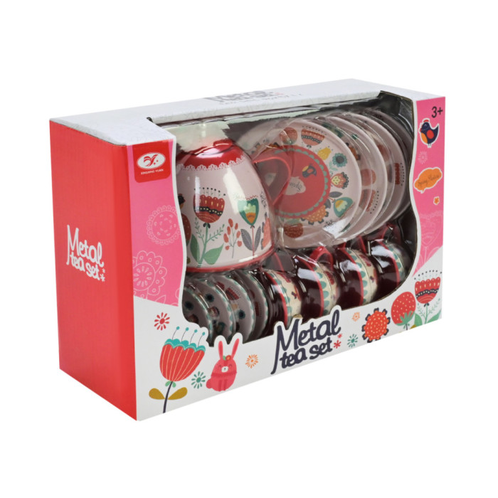 Дитячий набір посуду Tea set 620-C5 метал, 14 предметів Bambi