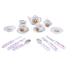 Дитячий набір посуду Tea set 868-E6-3 порцеляна, 17 предметів Bambi