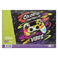 Альбом для малювання Colorfull controller АП-0308-11, 20 аркушів, 100 г/м2 Апельсин