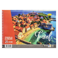 Альбом для малювання Travel АП-0308-12, 20 аркушів, 100 г/м2 Апельсин
