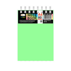 Блокнот А6 В-БП6-80(Light-Green) 80 аркушів, пружина зверху Апельсин