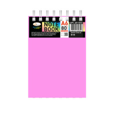 Блокнот А6 В-БП6-80(Pink) 80 аркушів, пружина зверху Апельсин