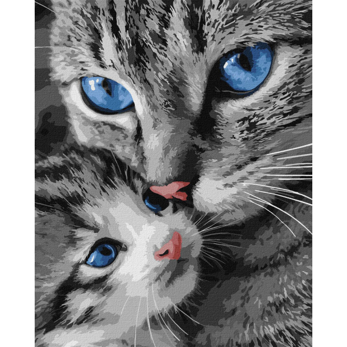 Картина за номерами "Муркотлива мама" KHO6945, 40х50 см Идейка
