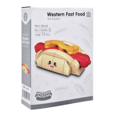 Конструктор дитячий "Western fast food: Hot Dog Bun" 1024A-2, пластик, 75 деталей Bambi