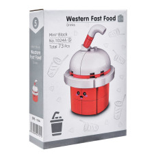 Конструктор дитячий "Western fast food: Drinks" 1024A-5, пластик, 73 деталі Bambi